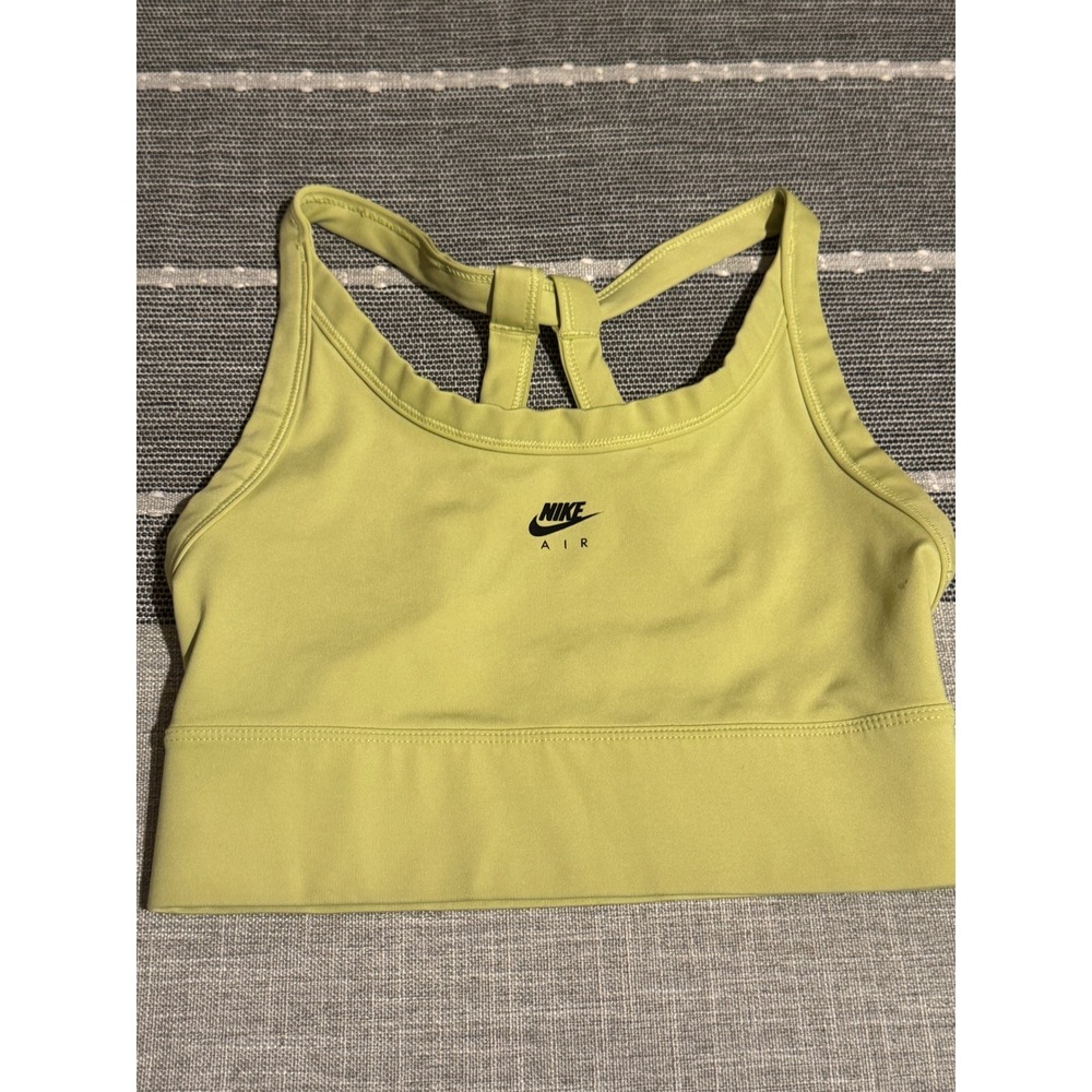 Nike Air Sport Bra Light Yellow Racerback Athletic XS